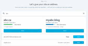 Selecting Domain